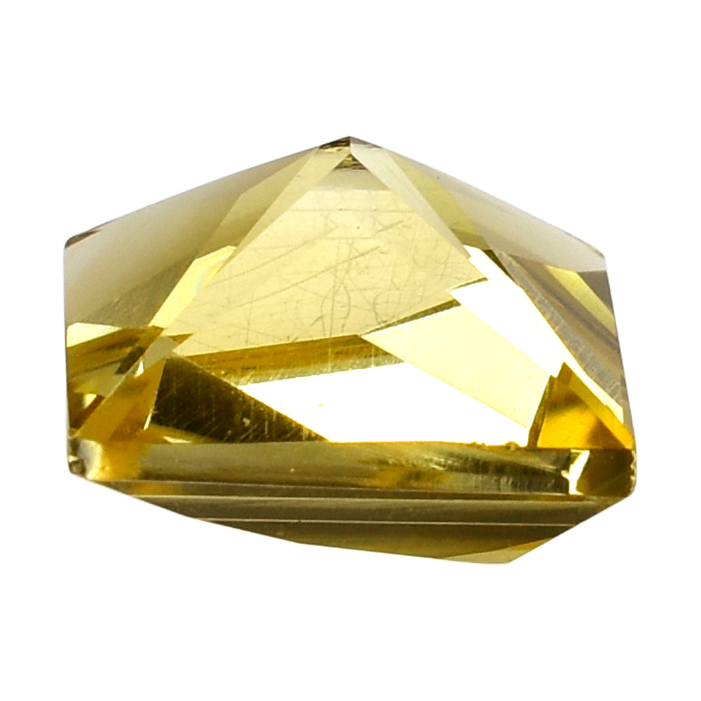 CITRINE (YELLOW) STEP CUT TOP PRINCESS CUT BACK SQUARE (DES#91) (C-3) 10MM 4.53 Cts.