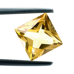 CITRINE (YELLOW) STEP CUT TOP PRINCESS CUT BACK SQUARE (DES#91) (C-3) 10MM 4.53 Cts.