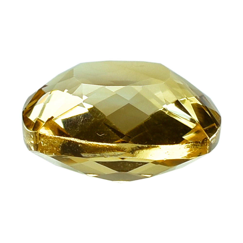 CITRINE (YELLOW) ANTIKE CUSHION WITH ONE SIDE TABLE & ONE SIDE CHECKER CUT (DES#24) (C-4) 12MM 6.75 Cts.