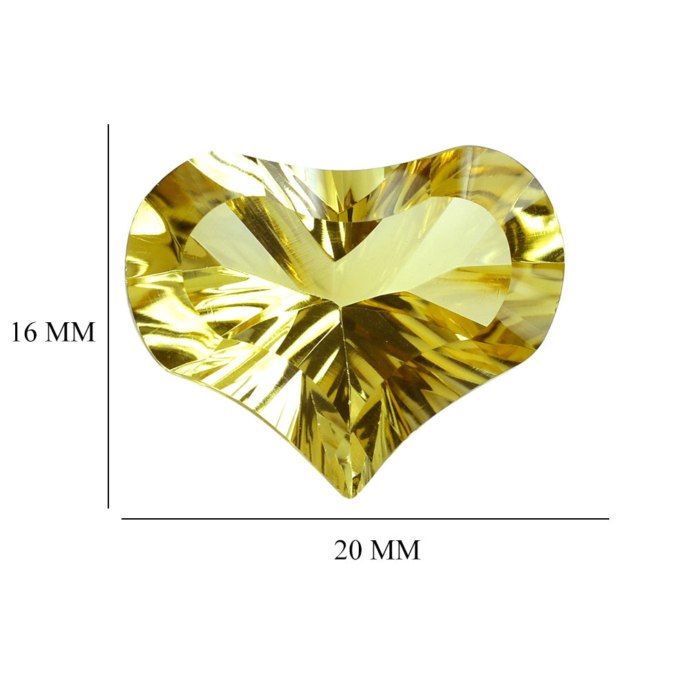 CITRINE (YELLOW) SPADE (DES#96) (C-3) 20X16MM 15.00 Cts.