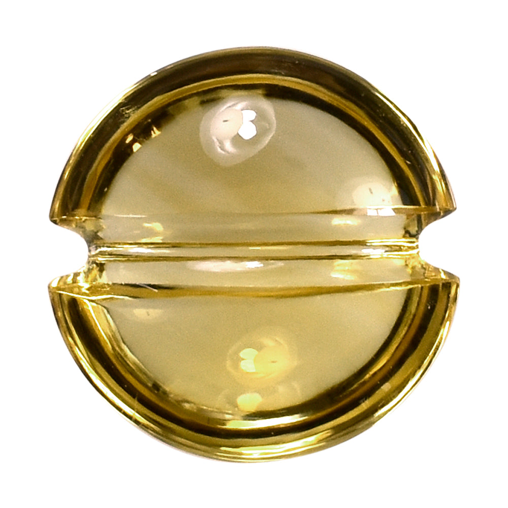 CITRINE (YELLOW) LENTIL ROUND WITH CARVED BELT (DES#25) (C-3) 12MM 5.23 Cts.