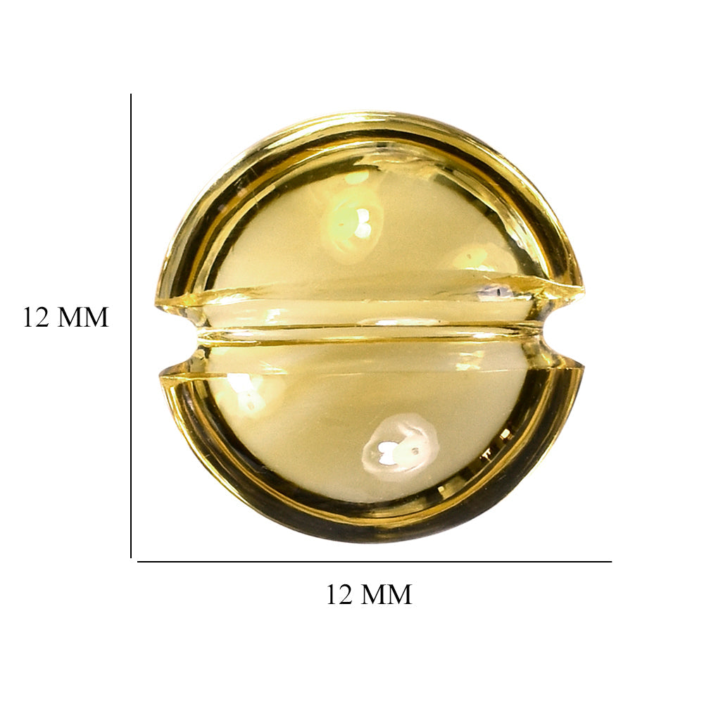 CITRINE (YELLOW) LENTIL ROUND WITH CARVED BELT (DES#25) (C-3) 12MM 5.23 Cts.