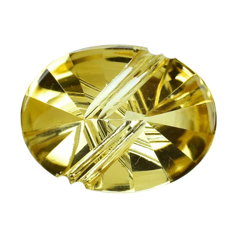 CITRINE (YELLOW) FLAT BUFFTOP LIGHTENING OVAL (DES#114) (C-3) 20X15MM 13.63 Cts.