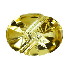 CITRINE (YELLOW) FLAT BUFFTOP LIGHTENING OVAL (DES#114) (C-3) 20X15MM 13.63 Cts.
