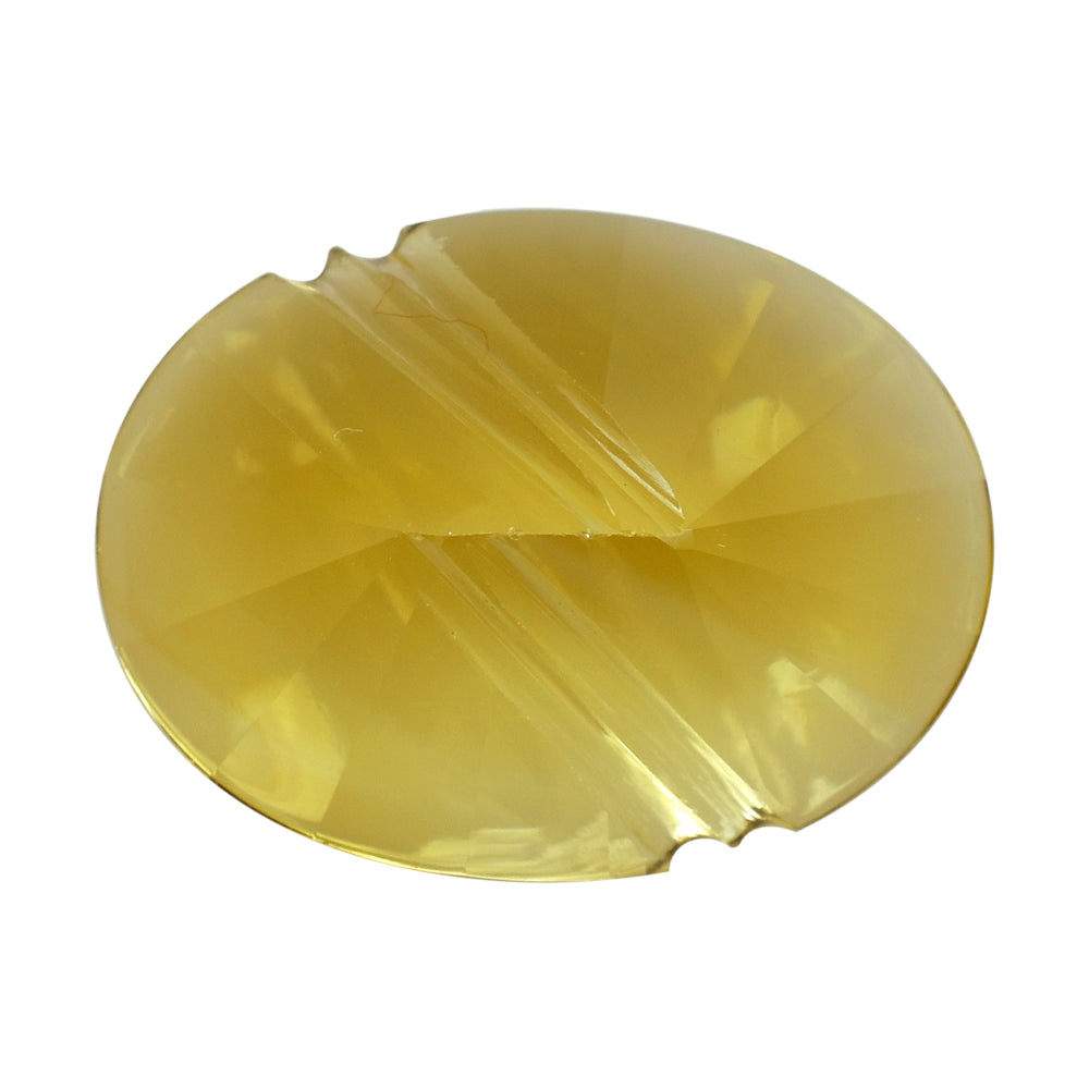 CITRINE (YELLOW) FLAT BUFFTOP LIGHTENING OVAL (DES#114) (C-3) 20X15MM 13.63 Cts.