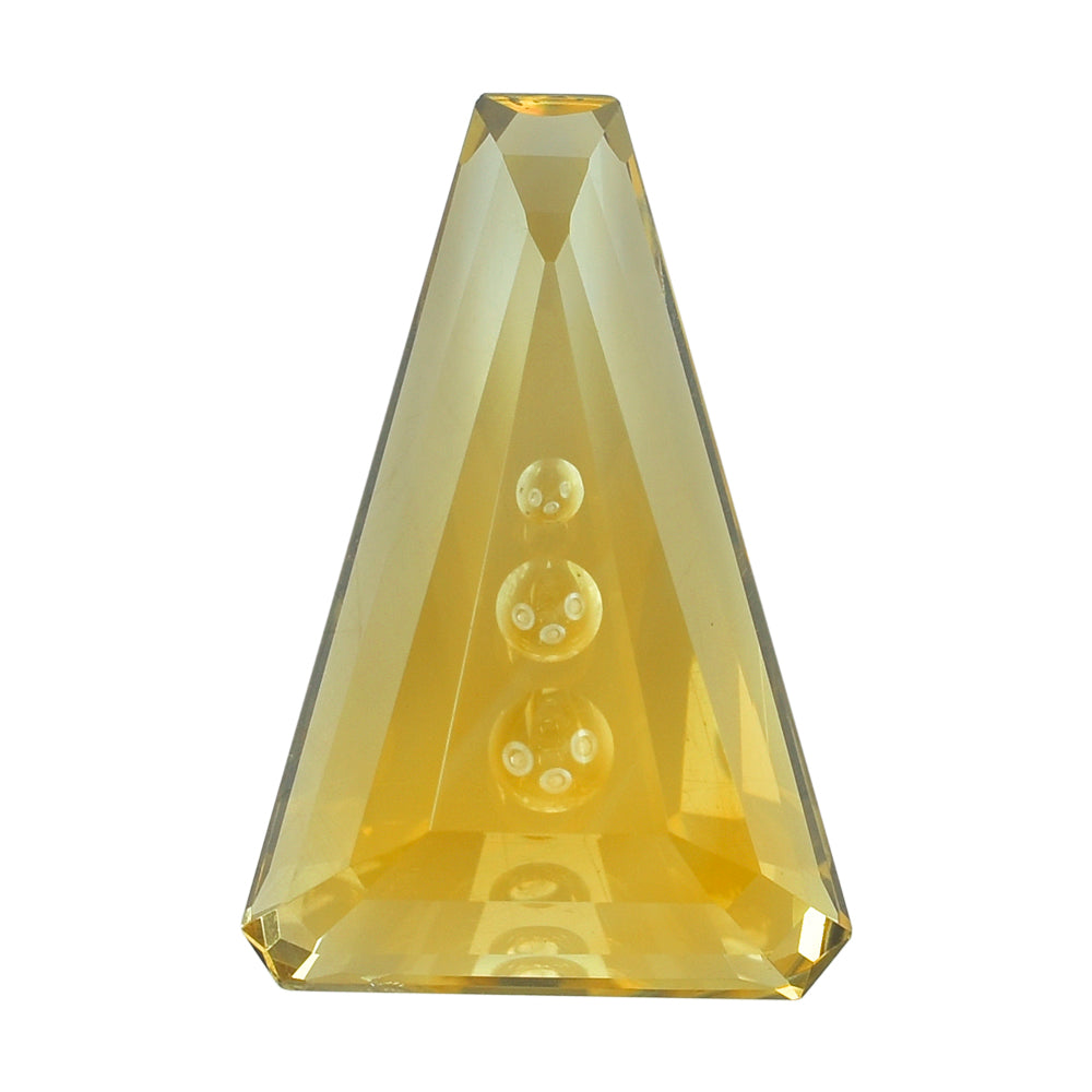 CITRINE (YELLOW) SUPER BUBBLE TRAPOZOID (DES#120) )C-3) 24X16MM 20.58 Cts.