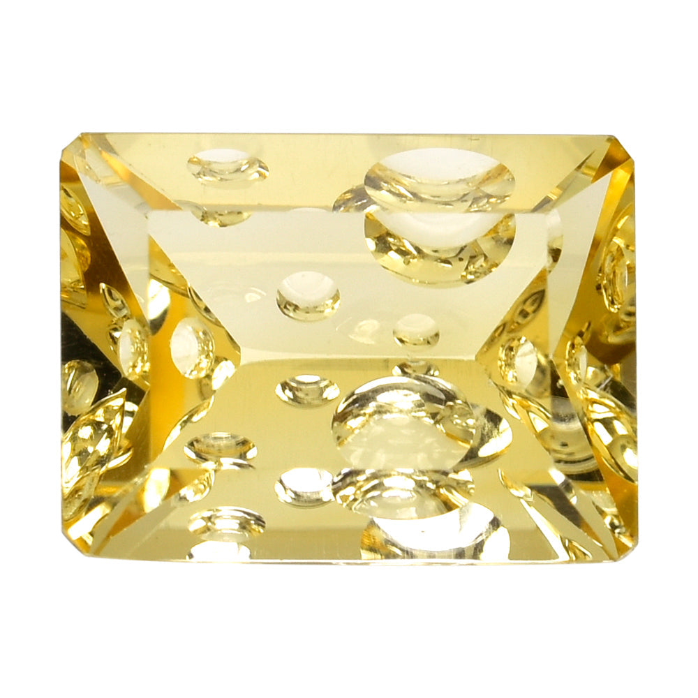 CITRINE (YELLOW) SUPER BUBBLE OCTAGON (DES#116) (C-3) 16X12MM 10.53 Cts.