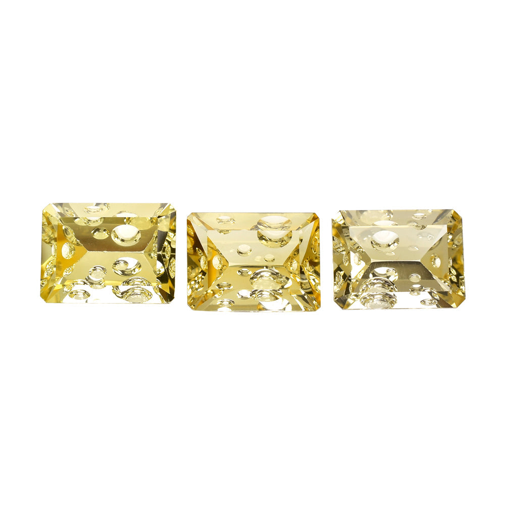 CITRINE (YELLOW) SUPER BUBBLE OCTAGON (DES#116) (C-3) 16X12MM 10.53 Cts.