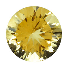 CITRINE (YELLOW) CONCAVE CUT ROUND (DES#45) (C-3) 10MM 3.48 Cts.