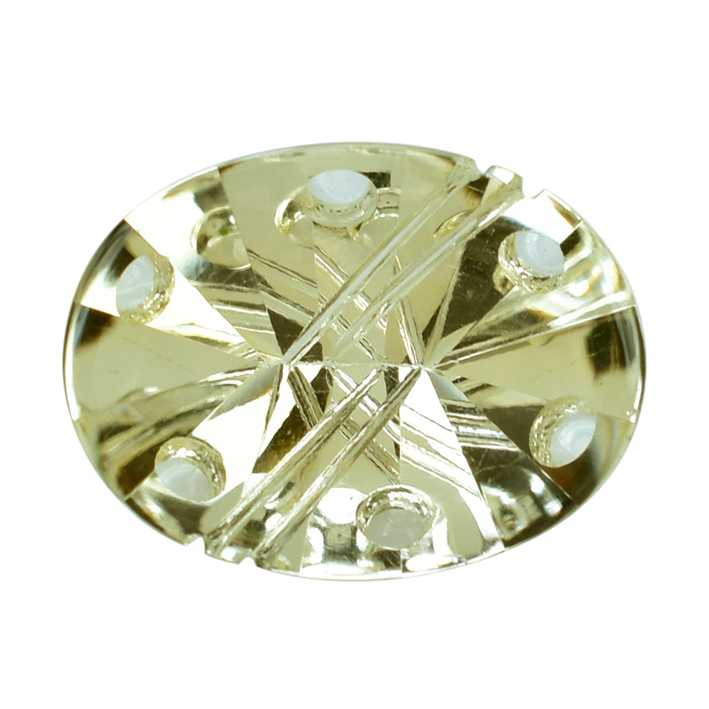 CITRINE (YELLOW) FLAT BUFFTOP SUPER BUBBLE OVAL (C-4) 20X15MM 12.75 Cts.