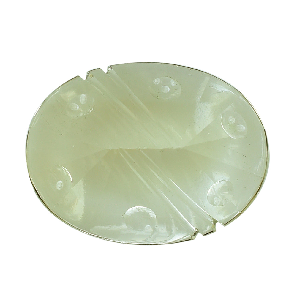 CITRINE (YELLOW) FLAT BUFFTOP SUPER BUBBLE OVAL (C-4) 20X15MM 12.75 Cts.