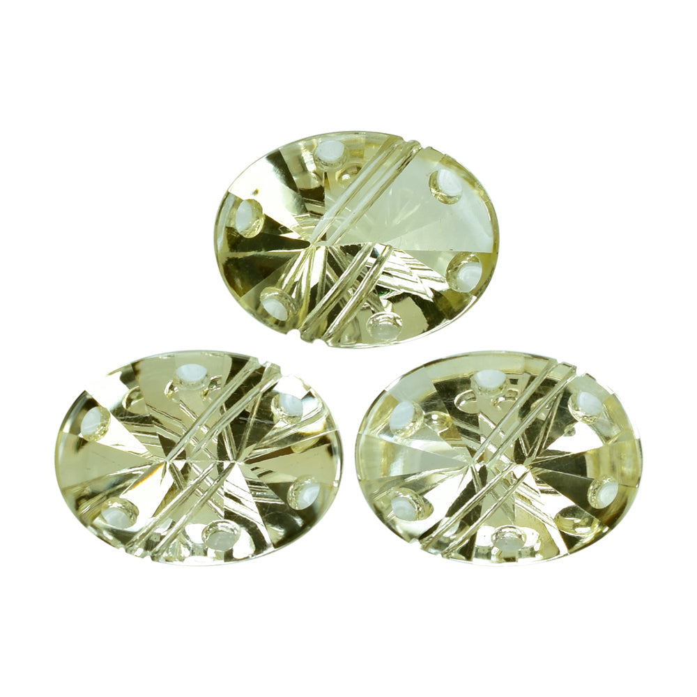 CITRINE (YELLOW) FLAT BUFFTOP SUPER BUBBLE OVAL (C-4) 20X15MM 12.75 Cts.