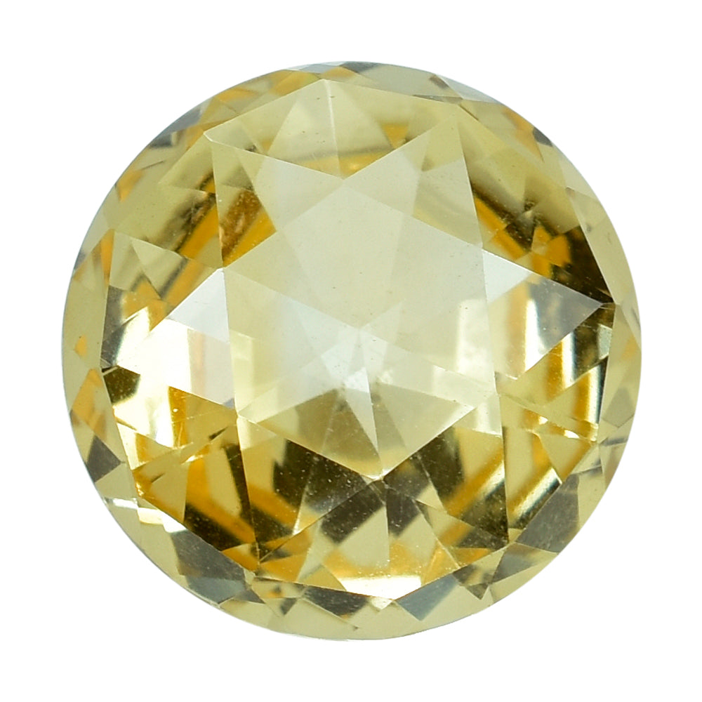 CITRINE (YELLOW) HIGH DOME ROSE CUT ROUND (DES#17) (C-3) 15MM 13.15 Cts.