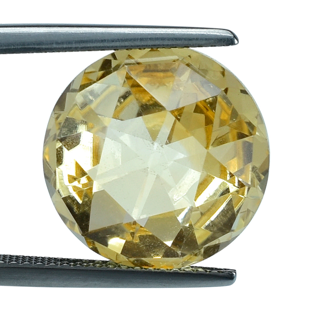 CITRINE (YELLOW) HIGH DOME ROSE CUT ROUND (DES#17) (C-3) 15MM 13.15 Cts.