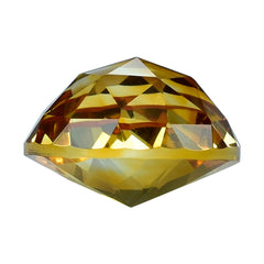 CITRINE (ORANGE) HIGH DOME ROSE CUT ROUND (DES#17) (COLOR ZONING (C-1) 15MM 12.20 Cts.