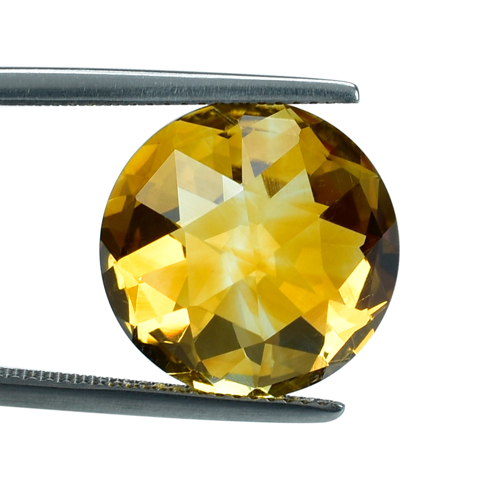 CITRINE (ORANGE) HIGH DOME ROSE CUT ROUND (DES#17) (COLOR ZONING (C-1) 15MM 12.20 Cts.