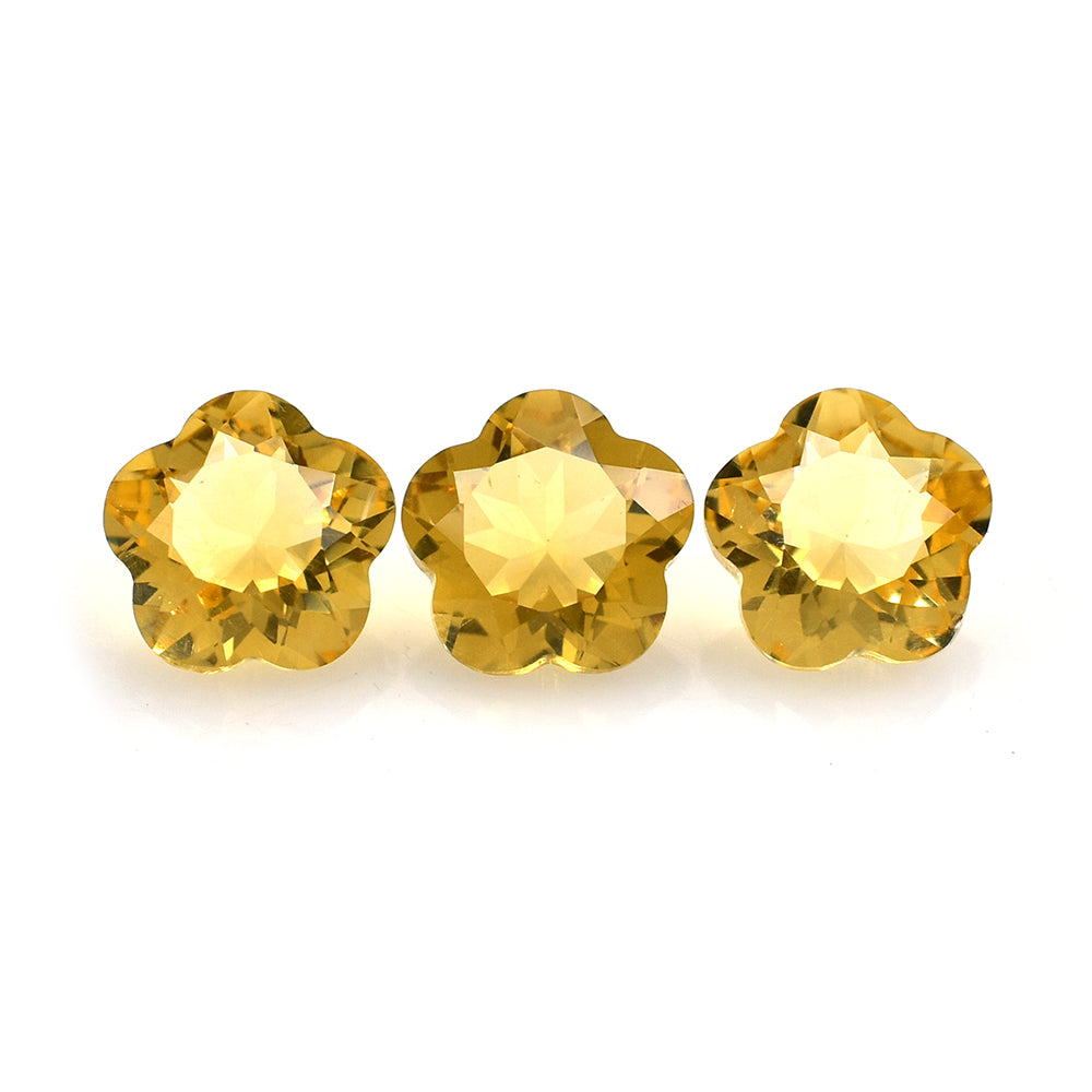CITRINE (GOLDEN) CUT FLOWER LEAF 8.00MM (C-2) (THICKNESS :-4.80-5.20MM) 1.79 Cts.