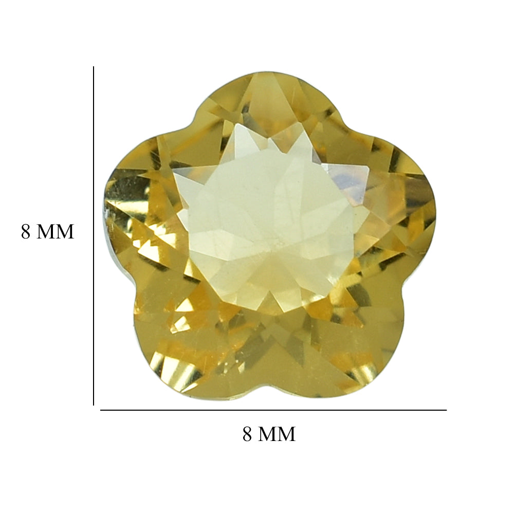 CITRINE (GOLDEN) CUT FLOWER LEAF 8.00MM (C-2) (THICKNESS :-4.80-5.20MM) 1.79 Cts.