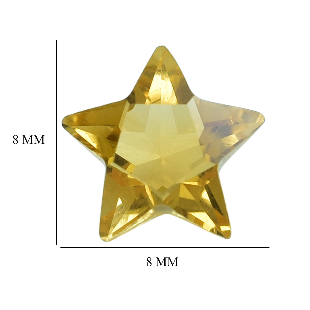 CITRINE (GOLDEN) CUT STAR (C-2) 8MM (THICKNESS:-5.20-5.60MM) 1.50 Cts.