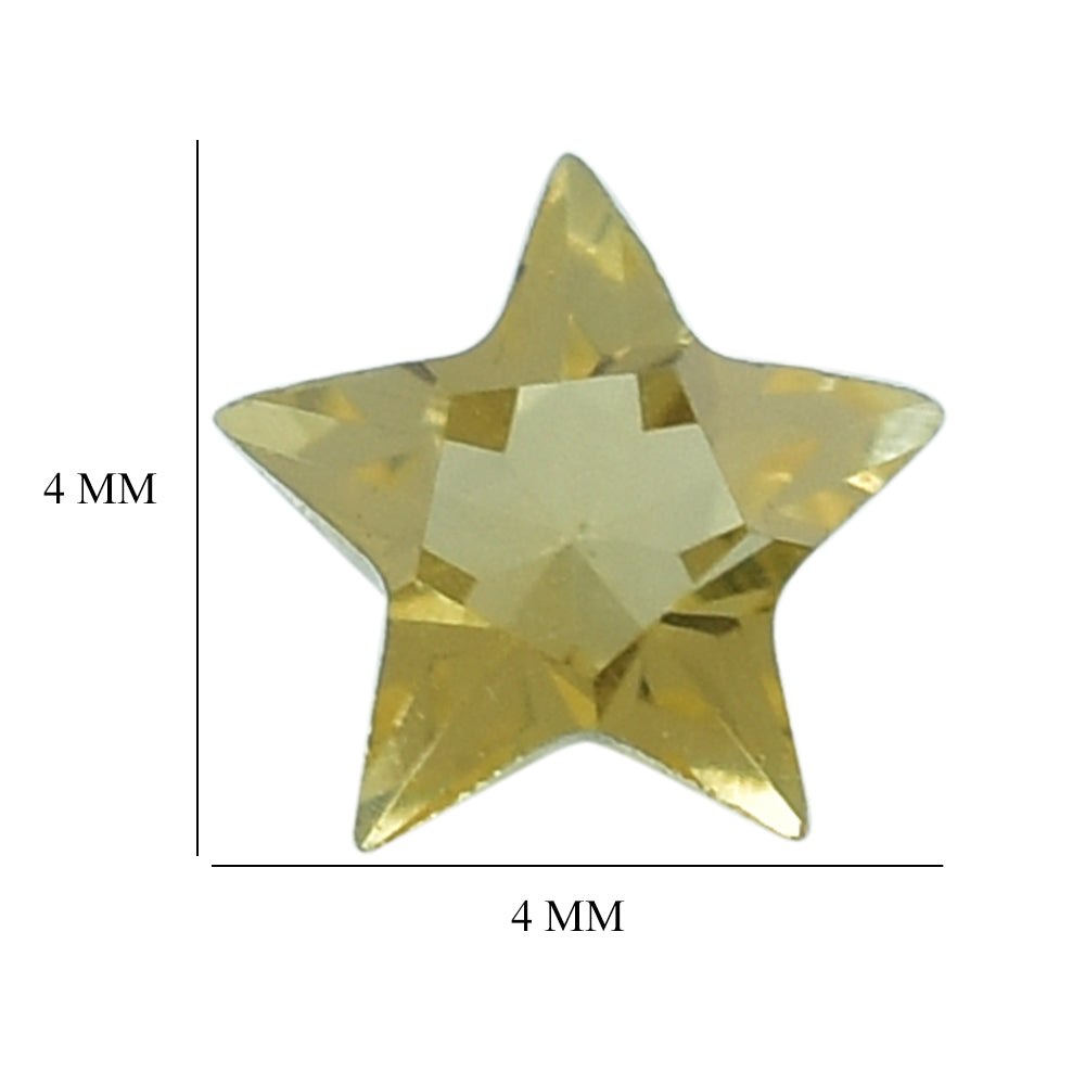 CITRINE (GOLDEN) CUT STAR (C-2) 4MM (THICKNESS:-2.60-3.00MM) 0.20 Cts.