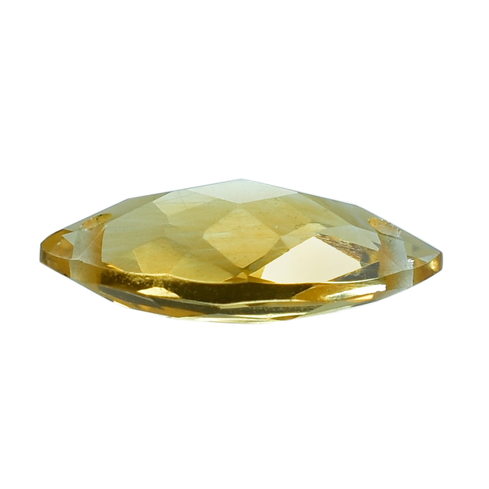 CITRINE (GOLDEN) CHECKER CUT BRIOLETTE MARQUISE (FULL DRILL TWO) (C2) 16X8MM 3.87 Cts.