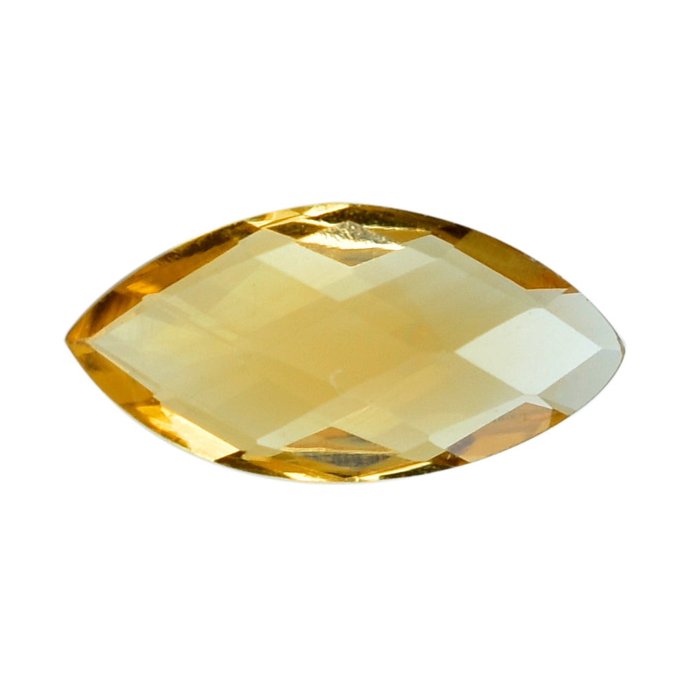 CITRINE (GOLDEN) CHECKER CUT BRIOLETTE MARQUISE (C2) 10X5MM 0.80 Cts.