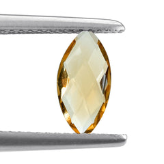 CITRINE (GOLDEN) CHECKER CUT BRIOLETTE MARQUISE (C2) 10X5MM 0.80 Cts.