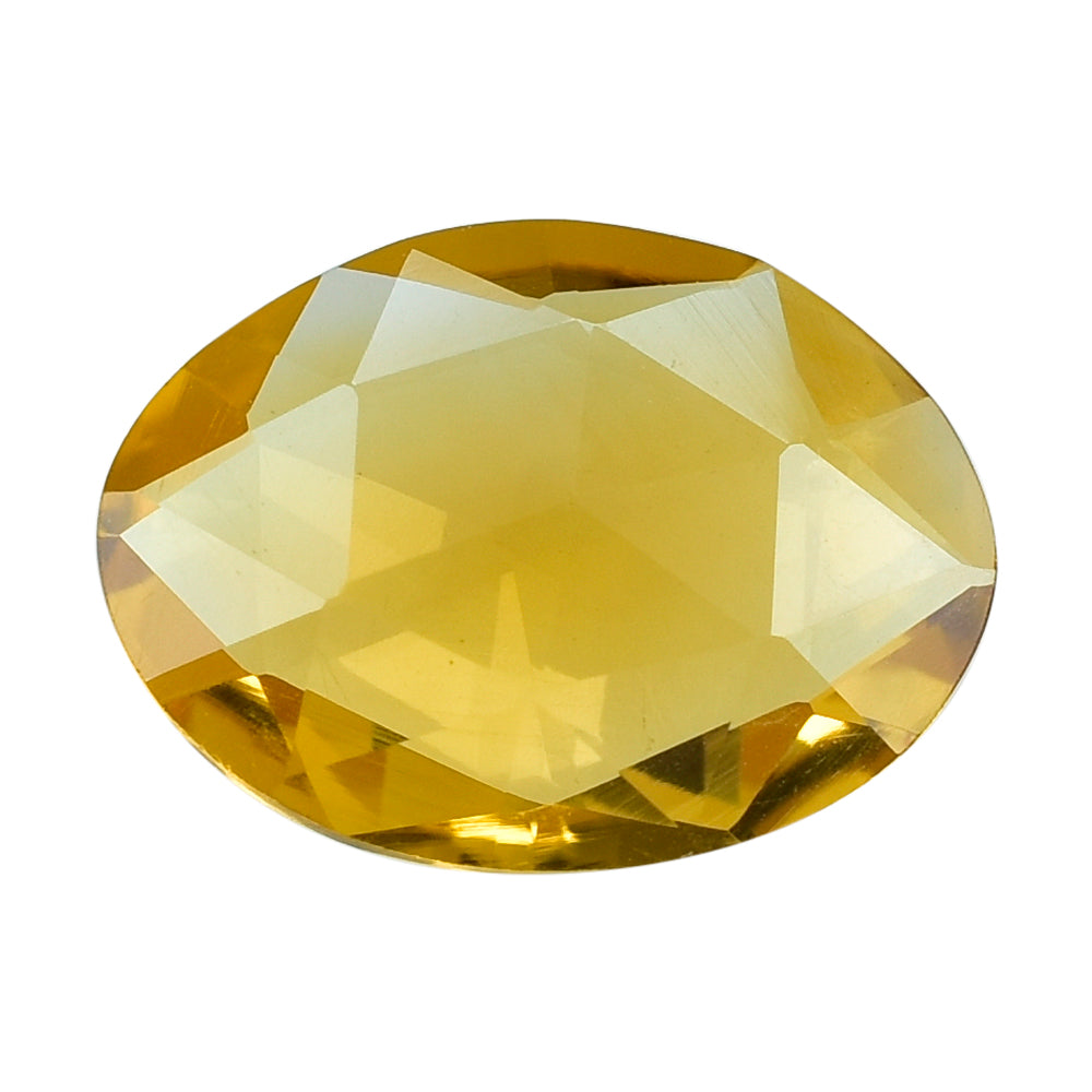 CITRINE (GOLDEN) ROSE CUT BRIOLETTE OVAL (C-1) 12X9MM 2.41 Cts.