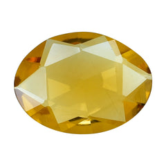 CITRINE (GOLDEN) ROSE CUT BRIOLETTE OVAL (C-1) 12X9MM 2.41 Cts.