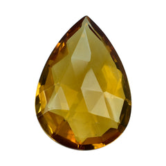 CITRINE (ORANGE) ROSE CUT BRIOLETTE PEAR 14X10MM 3.88 Cts.