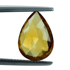 CITRINE (ORANGE) ROSE CUT BRIOLETTE PEAR 14X10MM 3.88 Cts.