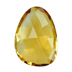 CITRINE ROSE CUT BRIOLETTE IRREGULAR PEARISH (GOLDEN)  (TOP) 14X10MM 4.50 Cts.