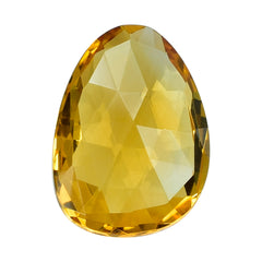 CITRINE ROSE CUT BRIOLETTE IRREGULAR PEARISH (GOLDEN)  (TOP) 14X10MM 4.50 Cts.