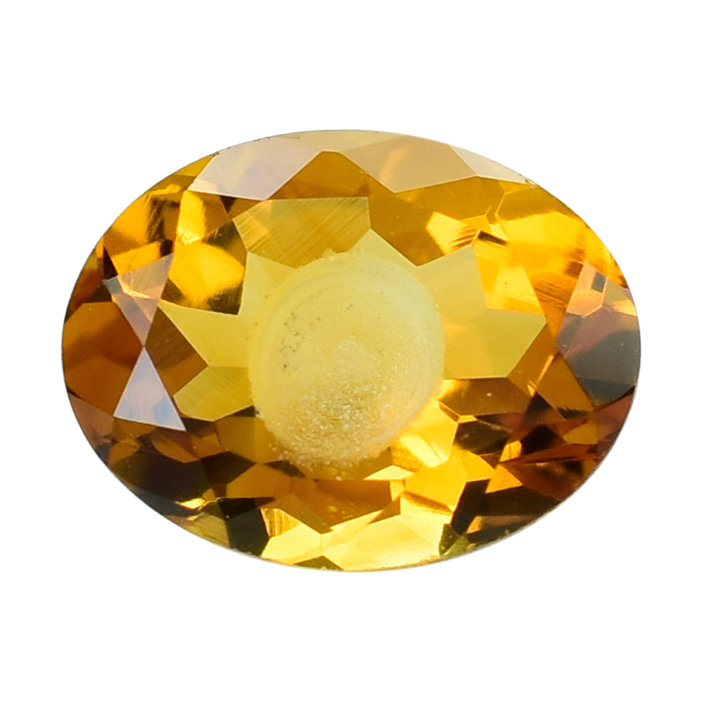 CITRINE FANCY OVAL WITH HOLE IN TABLE 9X7MM 1.57 Cts.