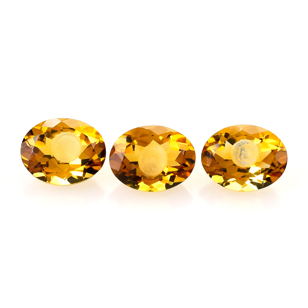 CITRINE FANCY OVAL WITH HOLE IN TABLE 9X7MM 1.57 Cts.