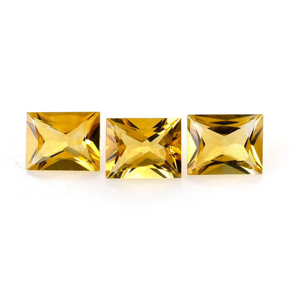 CITRINE PRINCESS CUT BAGUETTES (C-3) 10X8MM 2.85 Cts.