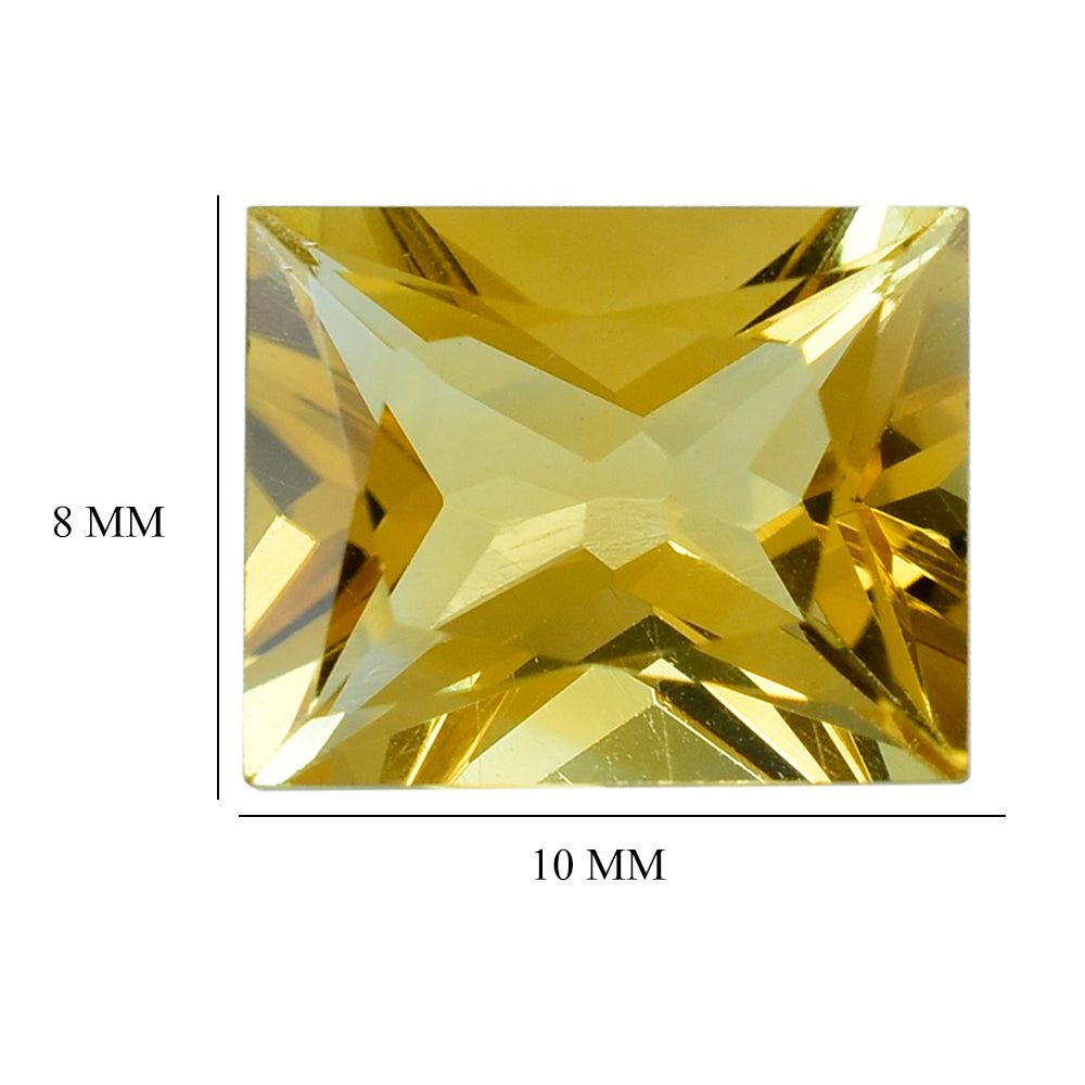 CITRINE PRINCESS CUT BAGUETTES (C-3) 10X8MM 2.85 Cts.