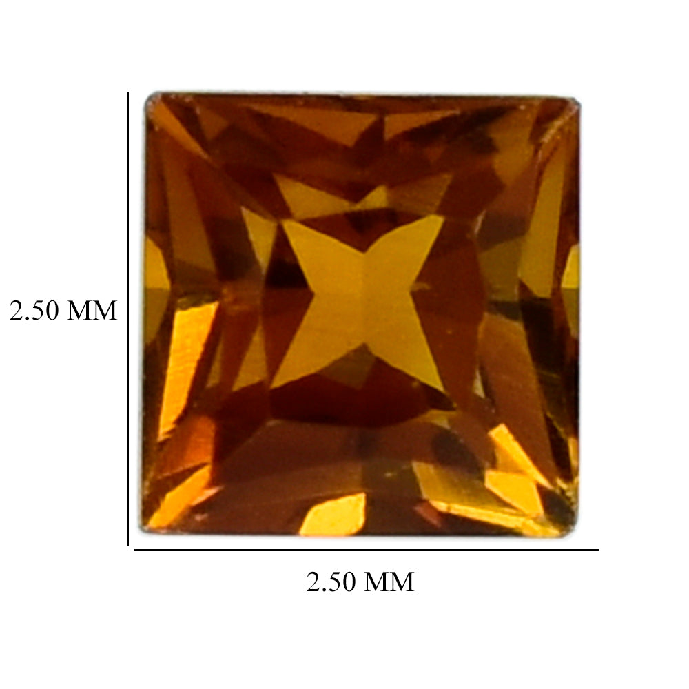 CITRINE PRINCESS CUT SQUARE (C-1) 2.50MM 0.08 Cts.