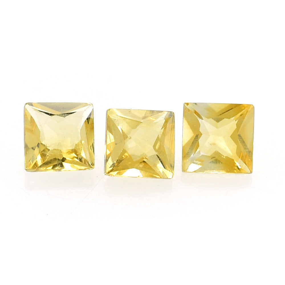 CITRINE PRINCESS CUT SQUARE (C-1) 3MM 0.14 Cts.