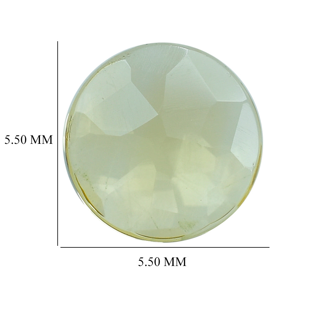 CITRINE (C-3)  IRREGULAR BRIOLETTE ROUND 5.50MM 0.67 Cts.