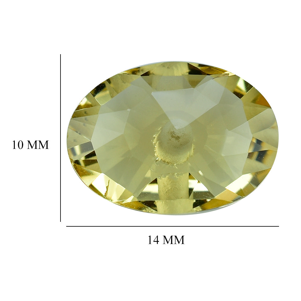 CITRINE IRREGULAR CUT BRIOLETTE OVAL (C-4) (FULL DRILL) 14X10MM 4.88 Cts.