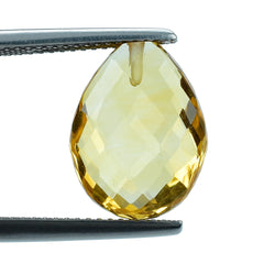 CITRINE BRIOLETTE PEAR (HALF DRILL) 14X11MM 6.56 Cts.