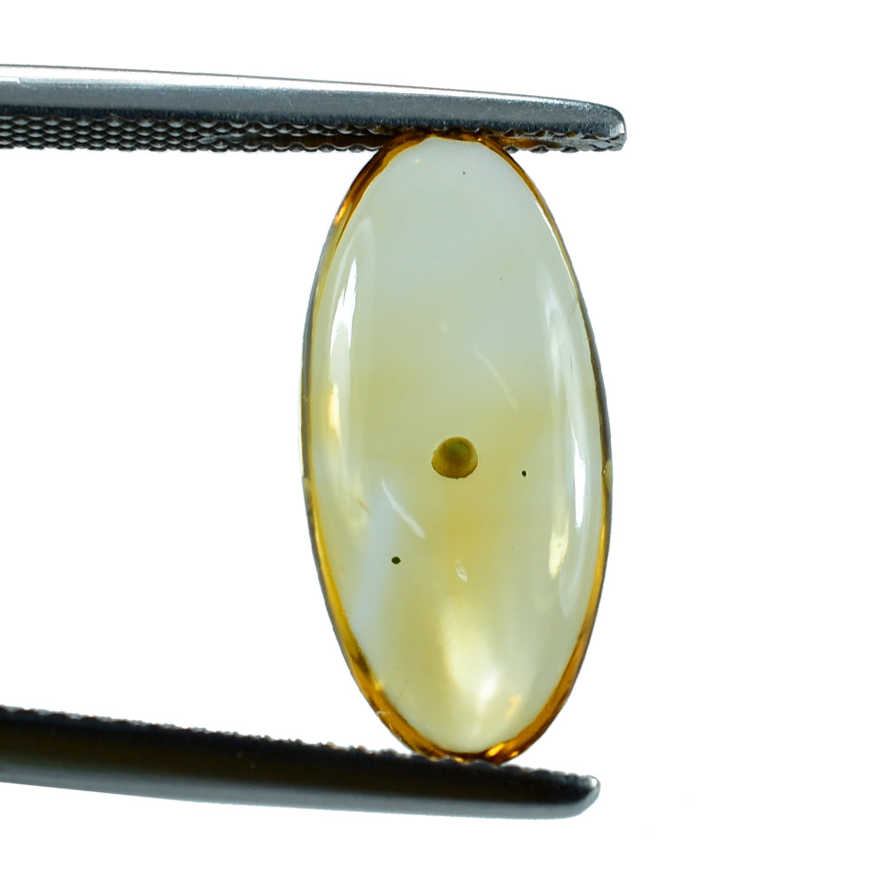 CITRINE LENTIL OVAL CAB (C-1/CLEAN) (HALF DRILL)18X8.50MM 4.81 Cts.