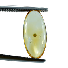 CITRINE LENTIL OVAL CAB (C-1/CLEAN) (HALF DRILL)18X8.50MM 4.81 Cts.