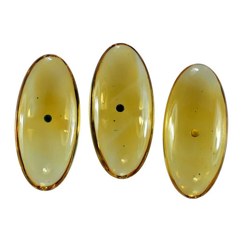 CITRINE LENTIL OVAL CAB (C-1/CLEAN) (HALF DRILL)18X8.50MM 4.81 Cts.