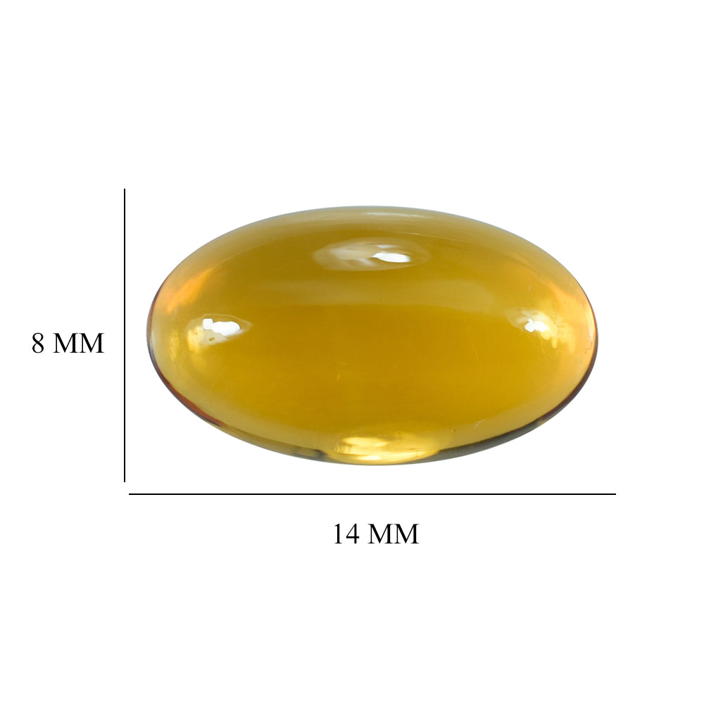CITRINE OVAL CAB 14X8MM 3.50 Cts.
