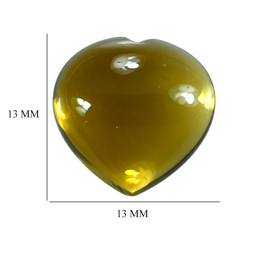 CITRINE HEART CAB 13MM 7.25 Cts.