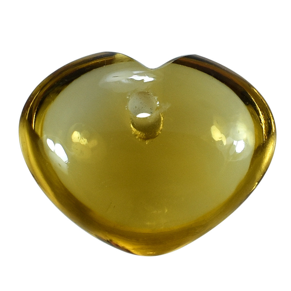 CITRINE LENTIL HEART (FULL DRILL)12X9.50MM 3.78 Cts.