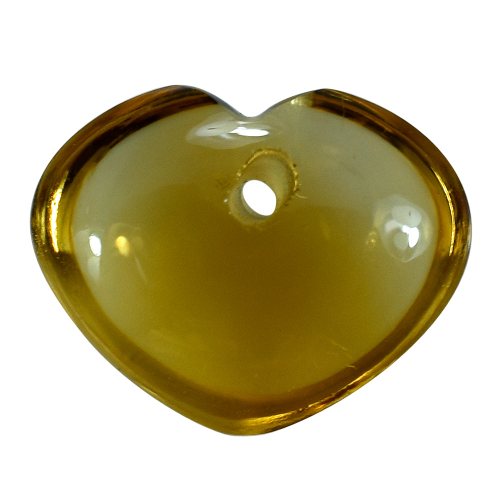 CITRINE LENTIL HEART (FULL DRILL)12X9.50MM 3.78 Cts.