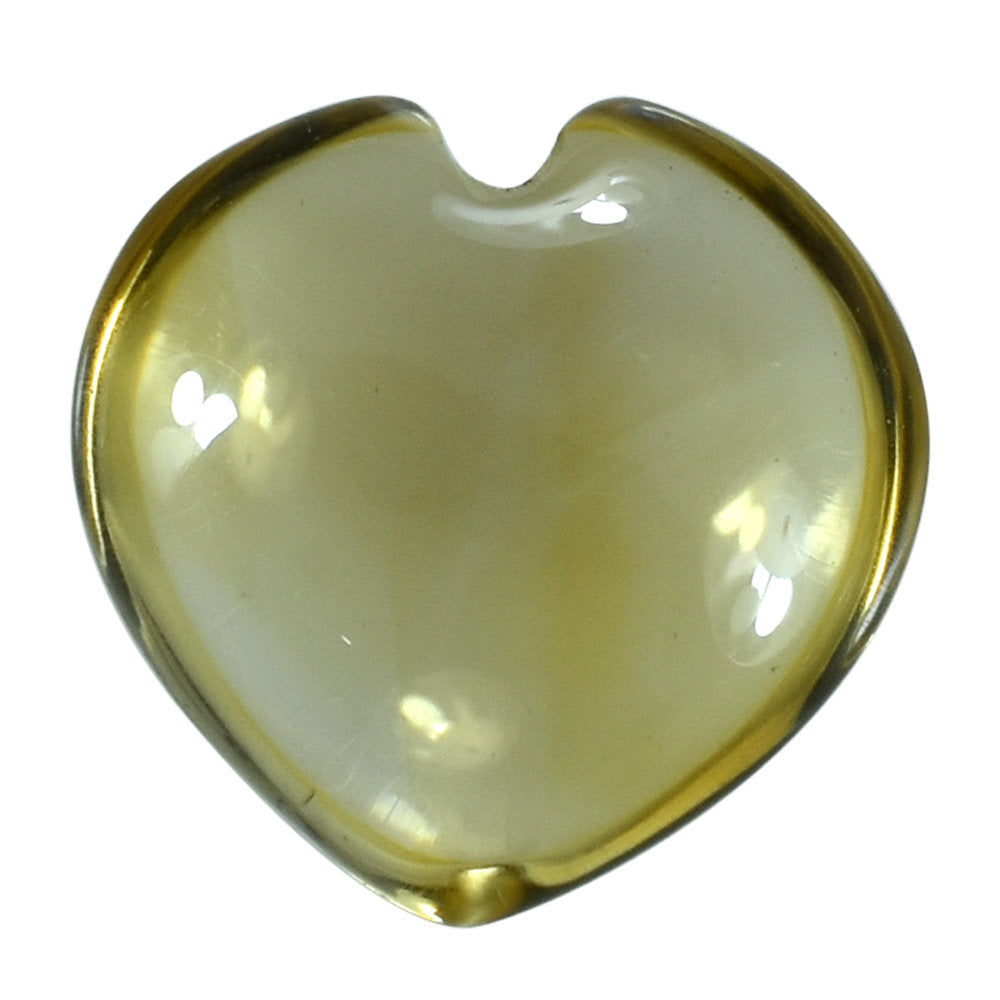 CITRINE LENTIL HEART 10MM 2.86 Cts.